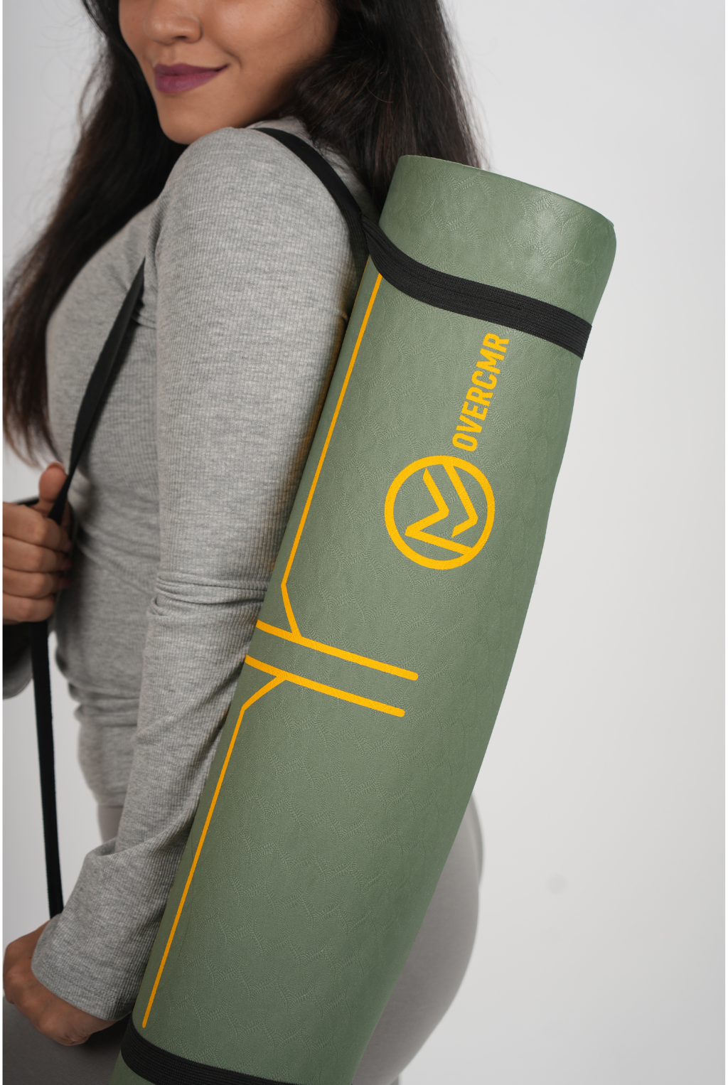 Body Alignment TPE Yoga Mat ( Olive Green ) - Image 4