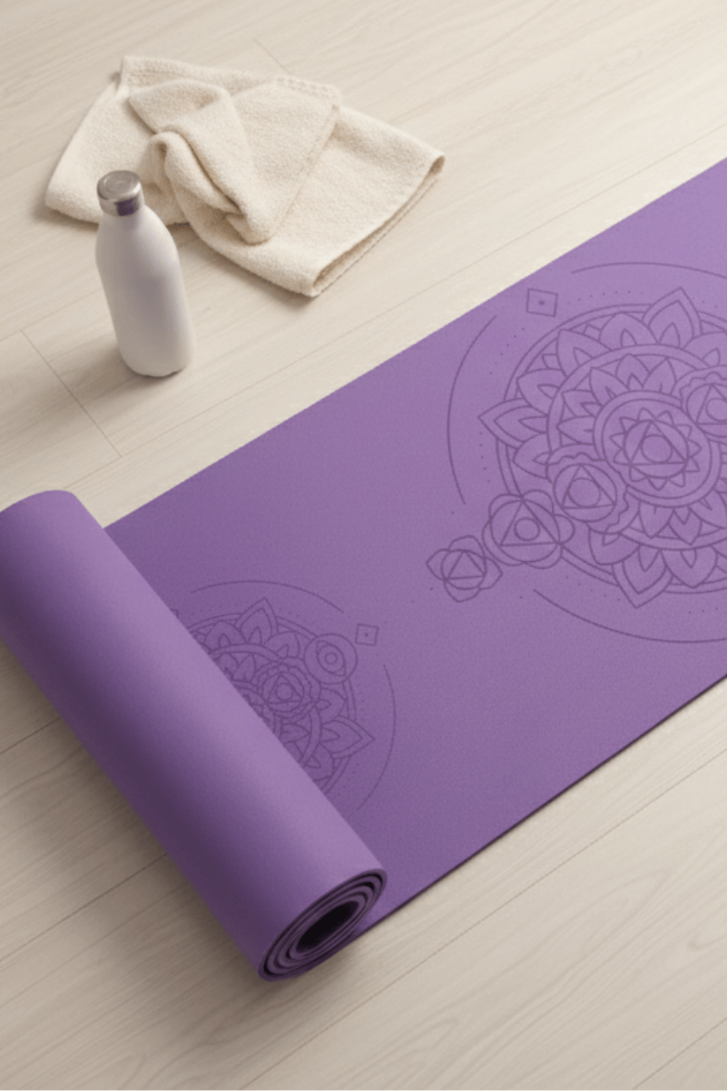 Mandala Engraved TPE Yoga mat - Image 2
